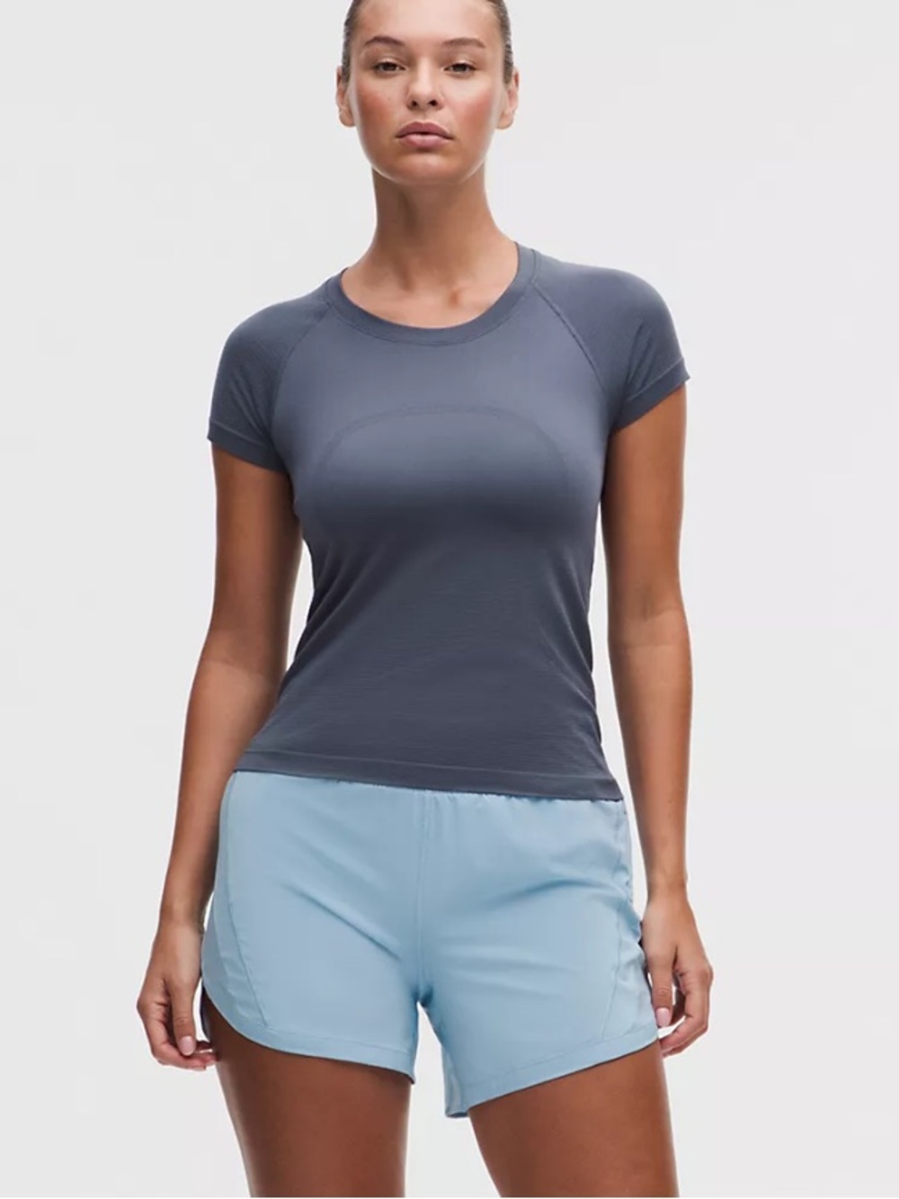 Lululemon Swiftly Tech Short Sleeve Shirt 2.0 Waist Length size 2 Blue $68